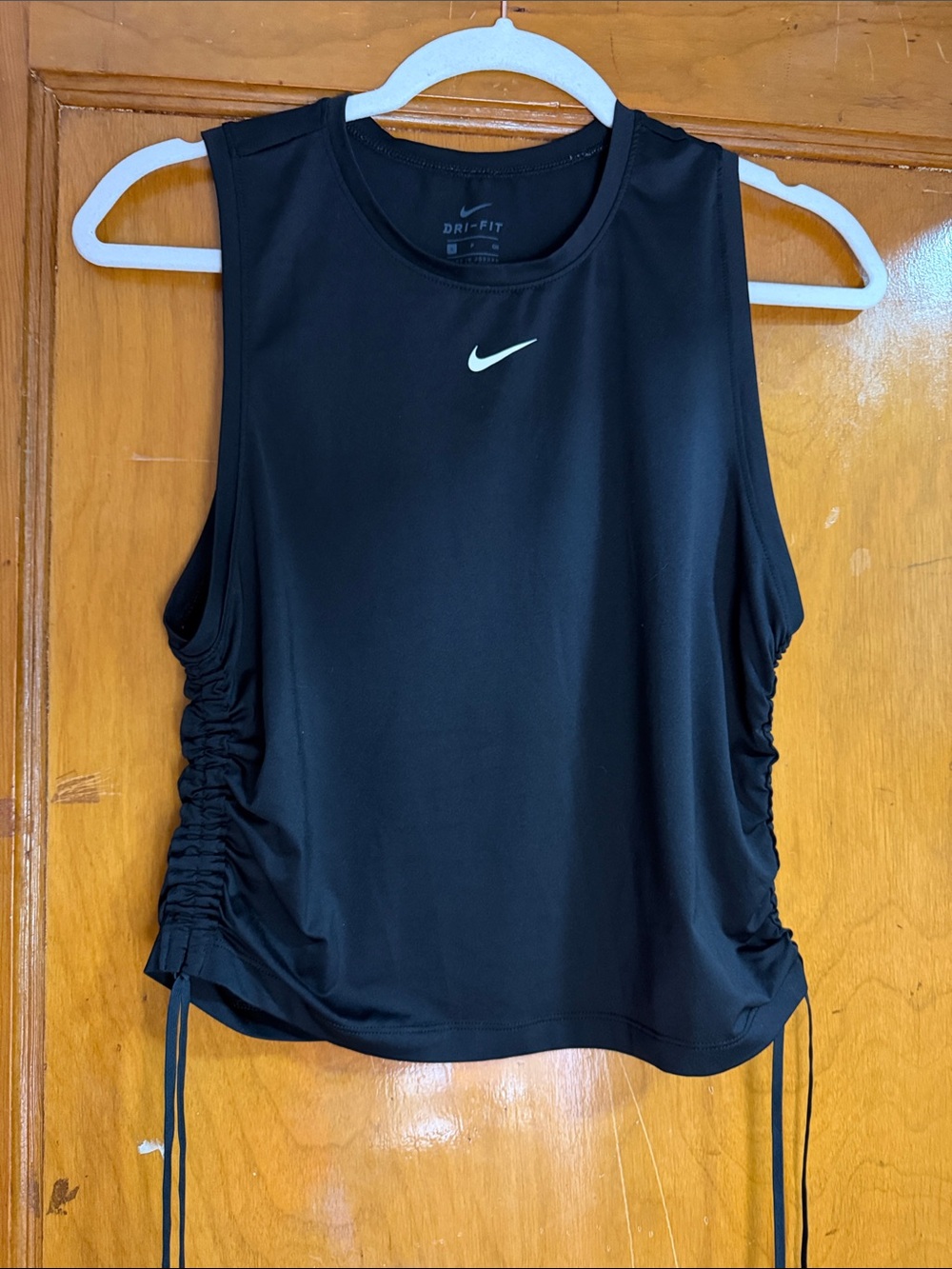 Nike Black Dri-FIT Ruched-Side Tank Top